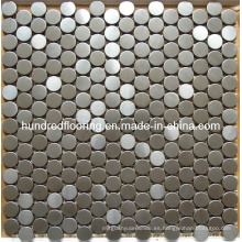 Redondo de plata de acero inoxidable de metal mosaico (sm235)
